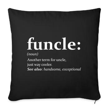funcle Graphique - Housse de coussin décorative 45 x 45 cm - noir - Devant