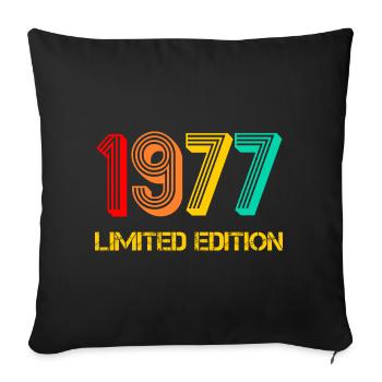 Born 1977 Born 1977 Gift Birthday - Sofa pillowcase 17,3'' x 17,3'' (45 x 45 cm) - black - Front