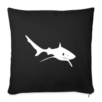 shark - Sofa pillowcase 17,3'' x 17,3'' (45 x 45 cm) - black - Front
