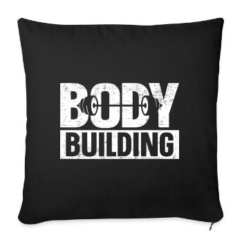 Bodybuilder Body Building Strength Training Gift - Sofa pillowcase 17,3'' x 17,3'' (45 x 45 cm) - black - Front