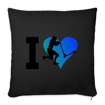 Stunt Scooter Kick Scooter Stunt Scooter Ladies - Sofa pillowcase 17,3'' x 17,3'' (45 x 45 cm) - black - Front