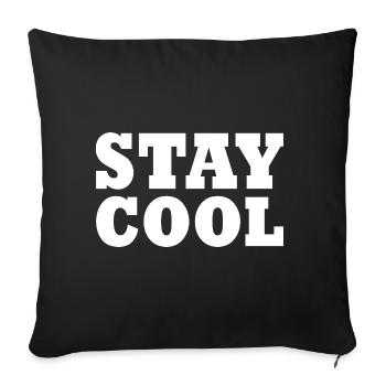 Stay cool - Housse de coussin décorative 45 x 45 cm - noir - Devant