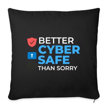 Cyber Security Information Computer Sicherheit - Sofa pillowcase 17,3'' x 17,3'' (45 x 45 cm) - black - Front