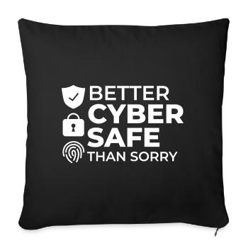 Cyber Security Information Computer Sicherheit - Sofa pillowcase 17,3'' x 17,3'' (45 x 45 cm) - black - Front