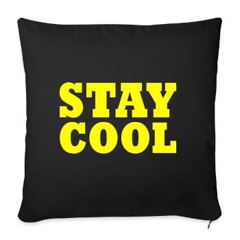 Stay cool - Housse de coussin décorative 45 x 45 cm - noir - Devant