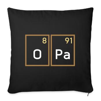 Opa (Sauerstoff, Palladium) - Sofakissenbezug 45 x 45 cm - Schwarz - Vorne