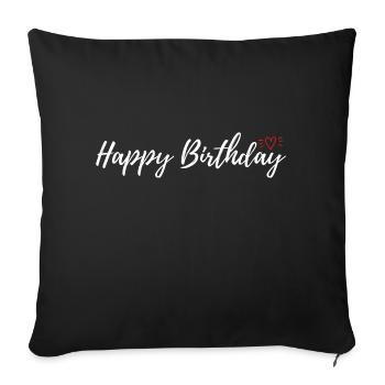 Happy Birthday Favorite Person Birthday - Sofa pillowcase 17,3'' x 17,3'' (45 x 45 cm) - black - Front
