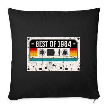 Best of 1984 Retro Cassette - Sofa pillowcase 17,3'' x 17,3'' (45 x 45 cm) - black - Front