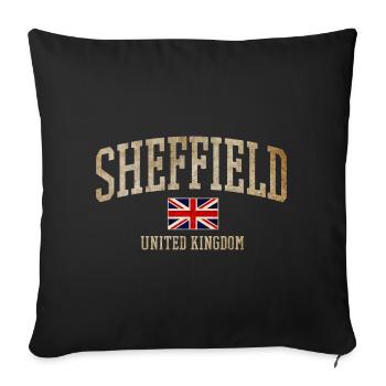 Sheffield Vintage UK Emblem - Sofa pillowcase 17,3'' x 17,3'' (45 x 45 cm) - black - Front