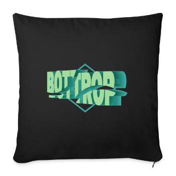 Bottrop Germany City 3D Font Skyline - Sofa pillowcase 17,3'' x 17,3'' (45 x 45 cm) - black - Front