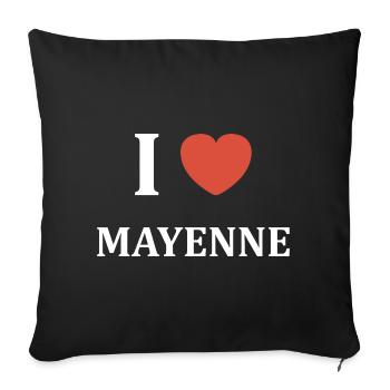 i love Mayenne - Housse de coussin décorative 45 x 45 cm - noir - Devant