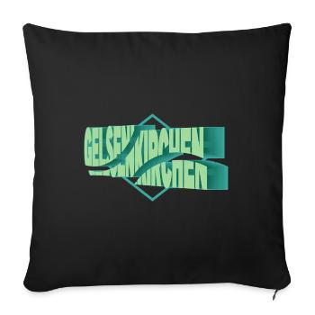 Gelsenkirchen Germany City 3D Font Skyline - Sofa pillowcase 17,3'' x 17,3'' (45 x 45 cm) - black - Front