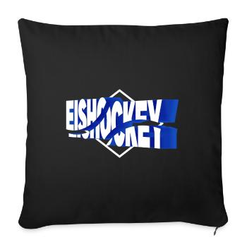 Eishockey Sport 3D Schrift Vintage Retro - Sofa pillowcase 17,3'' x 17,3'' (45 x 45 cm) - black - Front