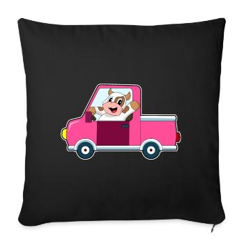 Cow Car - Sofa pillowcase 17,3'' x 17,3'' (45 x 45 cm) - black - Front