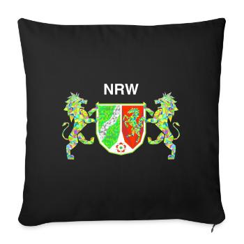 NRW Team Symbol - Sofakissenbezug 45 x 45 cm - Schwarz - Vorne