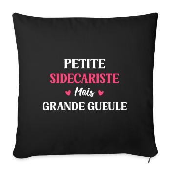 sidecariste - Housse de coussin décorative 45 x 45 cm - noir - Devant