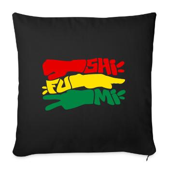 shifumi rasta - Housse de coussin décorative 45 x 45 cm - noir - Devant