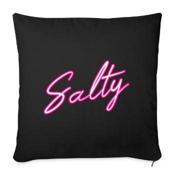 Salty Salzig lettering for women and men - Sofa pillowcase 17,3'' x 17,3'' (45 x 45 cm) - black - Front