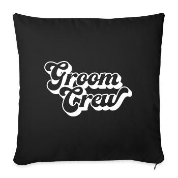 Groom Crew Bachelor Party Men Squad Matching Group - Housse de coussin décorative 45 x 45 cm - noir - Devant