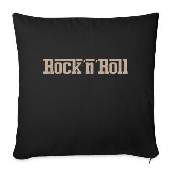 Rock ́n ́Roll - Sofa pillowcase 17,3'' x 17,3'' (45 x 45 cm) - black - Front