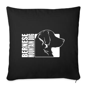 Bernese Mountain Dog Profile Dogs Dog Wilsigns - Sofa pillowcase 17,3'' x 17,3'' (45 x 45 cm) - black - Front