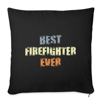Meilleur pompier - Housse de coussin décorative 45 x 45 cm - noir - Devant