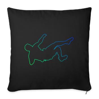 Boulder Bouldering Grimpeur Hommes Escalade - Housse de coussin décorative 45 x 45 cm - noir - Devant