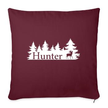 Hunter - Sofakissenbezug 45 x 45 cm - Burgunderrot - Vorne