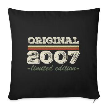 Legende seit 2007 Geboren 2007 Geburtstag 2007 - Sofakissenbezug 45 x 45 cm - Schwarz - Vorne