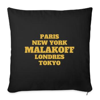 Malakoff - Unique streets, unique style. - Housse de coussin décorative 45 x 45 cm - noir - Devant
