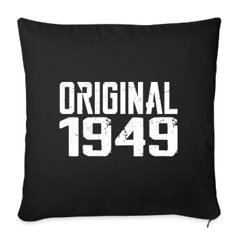 1949 Vintage Retro Anniversary Gift 1949 - Sofa pillowcase 17,3'' x 17,3'' (45 x 45 cm) - black - Front