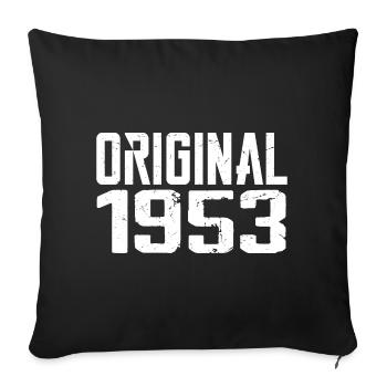 1953 Vintage Cadeau Anniversaire Rétro Cadeau 1953 - Housse de coussin décorative 45 x 45 cm - noir - Devant