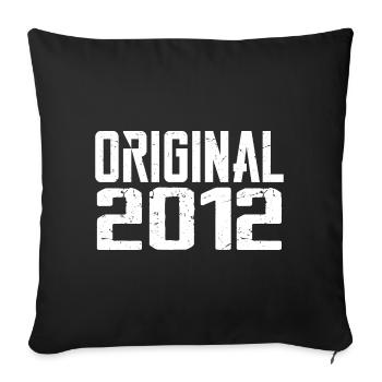 2012 Vintage Retro Anniversary Gift 2012 - Sofa pillowcase 17,3'' x 17,3'' (45 x 45 cm) - black - Front