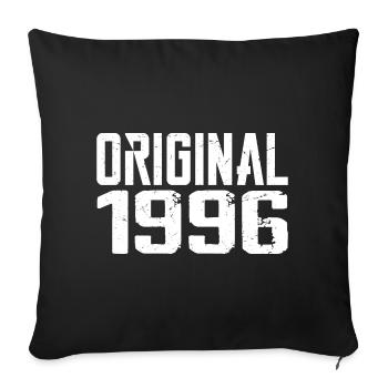 1996 Vintage Cadeau Anniversaire Rétro Cadeau 1996 - Housse de coussin décorative 45 x 45 cm - noir - Devant