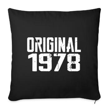 1978 Vintage Cadeau Anniversaire Rétro Cadeau 1978 - Housse de coussin décorative 45 x 45 cm - noir - Devant