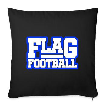 Flag Football - Housse de coussin décorative 45 x 45 cm - noir - Devant