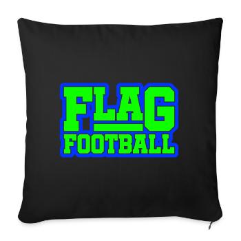 Joueurs de flag-football - Housse de coussin décorative 45 x 45 cm - noir - Devant