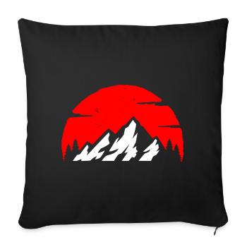 Crimson Peaks in der Abenddämmerung - Sofakissenbezug 45 x 45 cm - Schwarz - Vorne