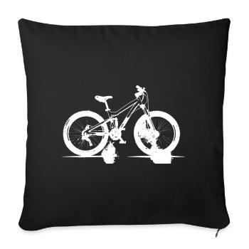 Mountain bike cyclists - Sofa pillowcase 17,3'' x 17,3'' (45 x 45 cm) - black - Front