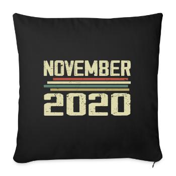 Vintage November 2020 vintage retro November 2020 - Sofa pillowcase 17,3'' x 17,3'' (45 x 45 cm) - black - Front