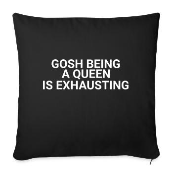 Mon Dieu, être indépendant, c’est épuisant, drôle pour - Housse de coussin décorative 45 x 45 cm - noir - Devant