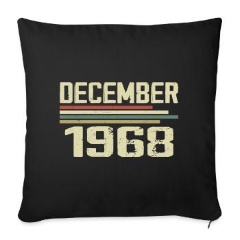 December 1968 Vintage Vintage Retro Birthday - Sofa pillowcase 17,3'' x 17,3'' (45 x 45 cm) - black - Front