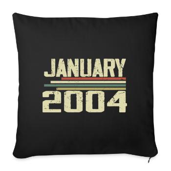 January 2004 - Birthday Gift January 2004 - Sofa pillowcase 17,3'' x 17,3'' (45 x 45 cm) - black - Front