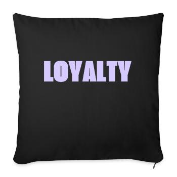 Loyalty - Sofa pillowcase 17,3'' x 17,3'' (45 x 45 cm) - black - Front