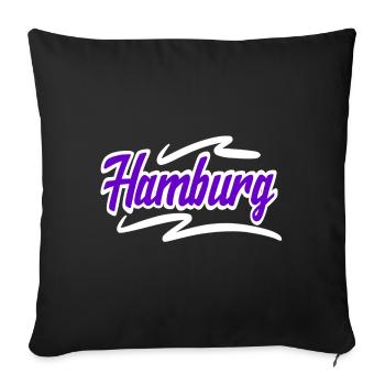 Hambourg - Housse de coussin décorative 45 x 45 cm - noir - Devant