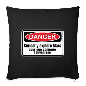 Colonisation de Mars - Housse de coussin décorative 45 x 45 cm - noir - Devant