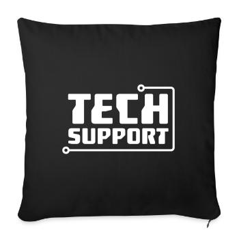 Technischer Support - Sofakissenbezug 45 x 45 cm - Schwarz - Vorne