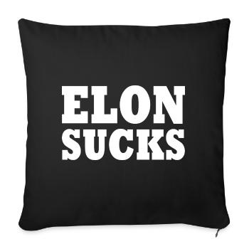 Elon sucks - Sofakissenbezug 45 x 45 cm - Schwarz - Vorne