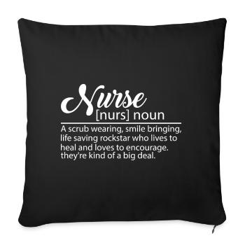 Nurse - Sofakissenbezug 45 x 45 cm - Schwarz - Vorne