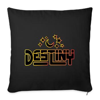 DESTINY - Sofa pillowcase 17,3'' x 17,3'' (45 x 45 cm) - black - Front
